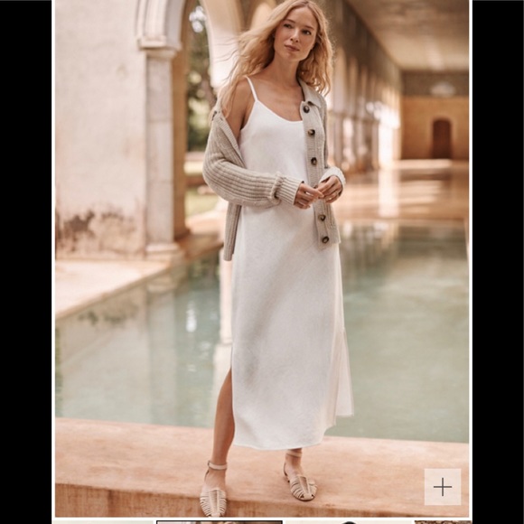 Hill Dresses Hill Easy Linen Slip Dress In Sea Salt